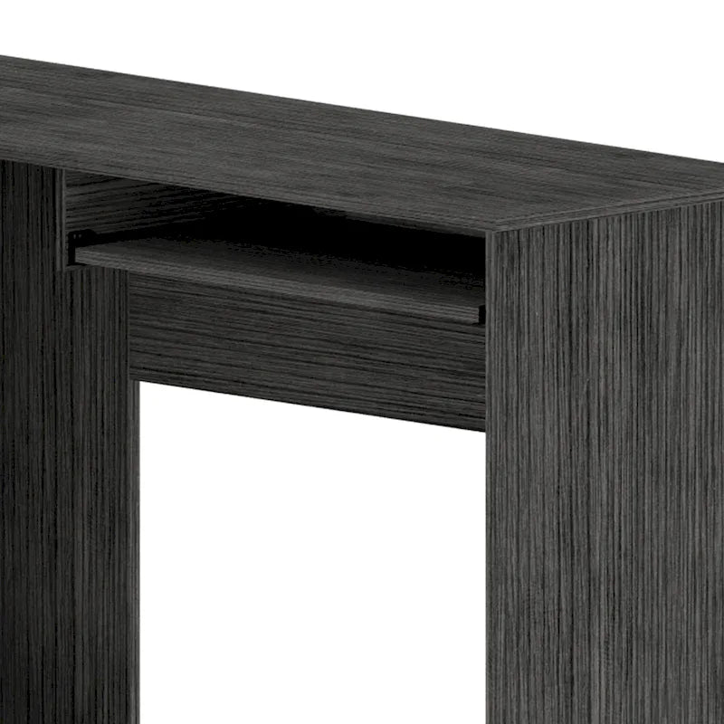Bureau en L FM Furniture Raleigh avec deux tiroirs, une étagère et rangement pour unité centrale