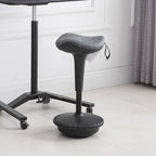 Tabouret de bureau debout Vinsetto avec siège réglable en hauteur, pivotant à 360° et inclinable, de couleur grise