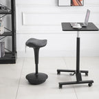 Tabouret de bureau debout Vinsetto avec siège réglable en hauteur, pivotant à 360° et inclinable, de couleur grise