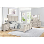 Ensemble de chambre à coucher 5 pièces en bois vieilli "Renova"