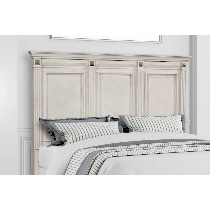 Ensemble de chambre à coucher 5 pièces en bois vieilli "Renova"