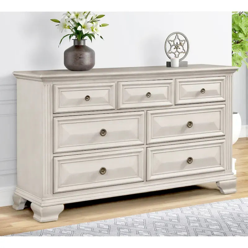 Ensemble de chambre à coucher 5 pièces en bois vieilli "Renova"