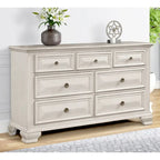 Ensemble de chambre à coucher 5 pièces en bois vieilli "Renova"