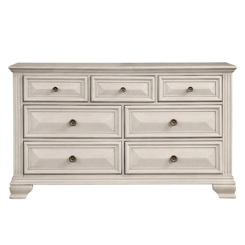Ensemble de chambre à coucher 5 pièces en bois vieilli "Renova"