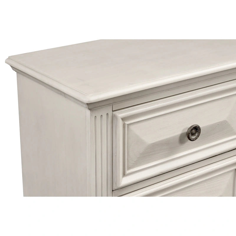Ensemble de chambre à coucher 5 pièces en bois vieilli "Renova"