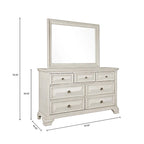 Ensemble de chambre à coucher 5 pièces en bois vieilli "Renova"