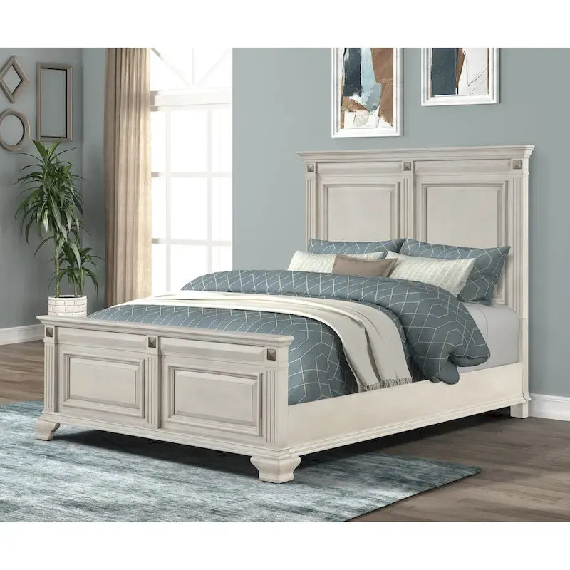 Ensemble de chambre à coucher 5 pièces en bois vieilli "Renova"