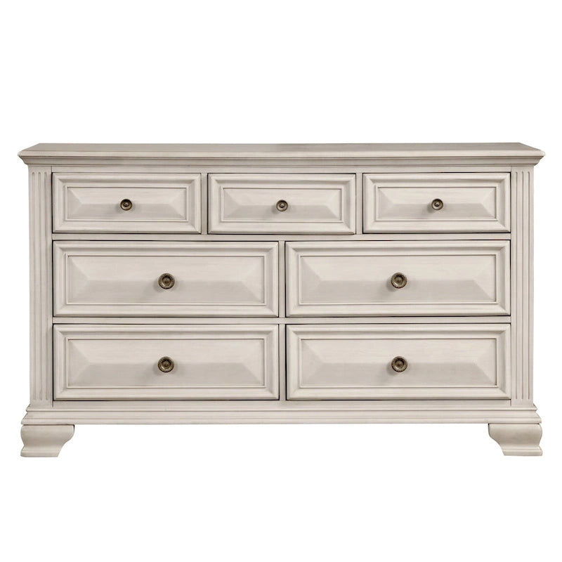 Ensemble de chambre à coucher 5 pièces en bois vieilli "Renova"