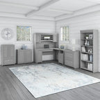 Bureau en L avec huche Fairview 60W par Bush Furniture
