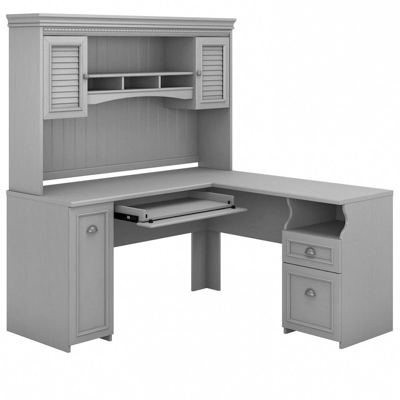 Bureau en L avec huche Fairview 60W par Bush Furniture
