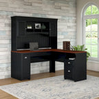 Bureau en L avec huche Fairview 60W par Bush Furniture