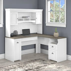 Bureau en L avec huche Fairview 60W par Bush Furniture