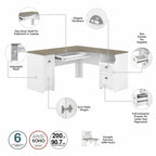 Bureau en L avec huche Fairview 60W par Bush Furniture