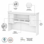 Bureau en L avec huche Fairview 60W par Bush Furniture