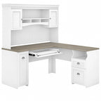 Bureau en L avec huche Fairview 60W par Bush Furniture