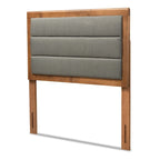 Tête de lit en tissu et bois Dexter Moderne et Contemporaine-Gris Foncé