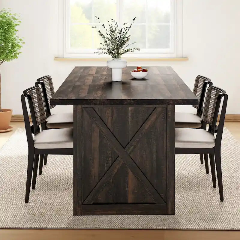 Moasis Grande Table à Manger de Ferme pour Cuisine de 70,8 po, pour 6 à 8 Personnes