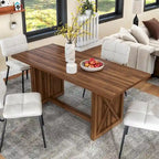 Moasis Grande Table à Manger de Ferme pour Cuisine de 70,8 po, pour 6 à 8 Personnes