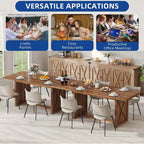 Moasis Grande Table à Manger de Ferme pour Cuisine de 70,8 po, pour 6 à 8 Personnes