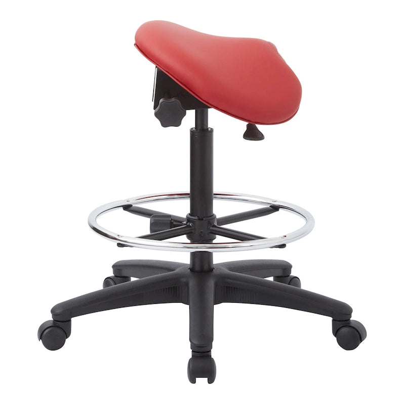 Tabouret sans dossier avec siège ergonomique réglable en hauteur
