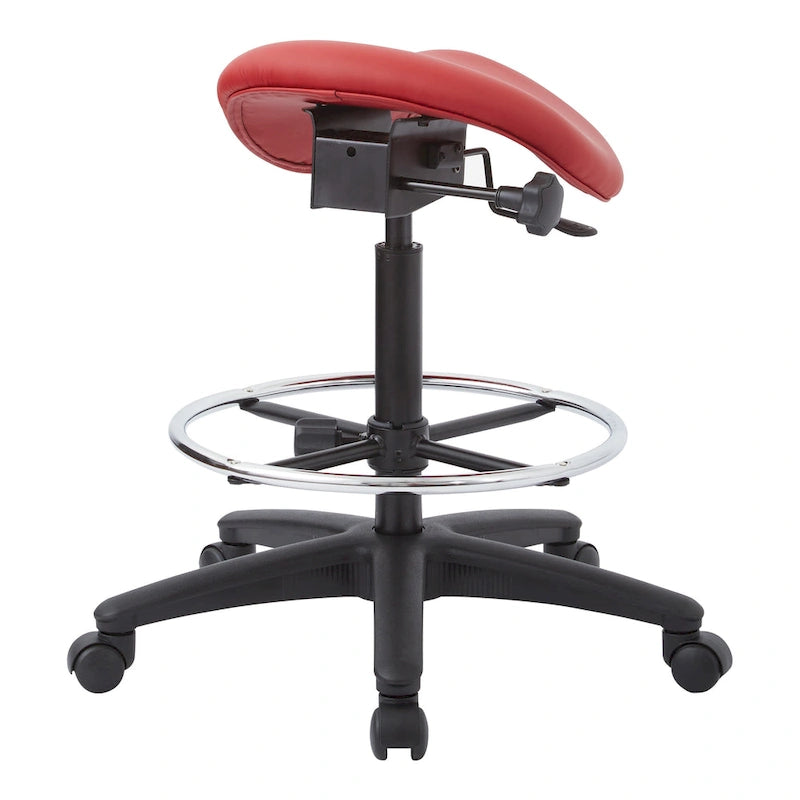 Tabouret sans dossier avec siège ergonomique réglable en hauteur