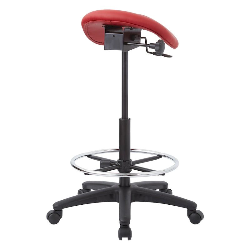 Tabouret sans dossier avec siège ergonomique réglable en hauteur
