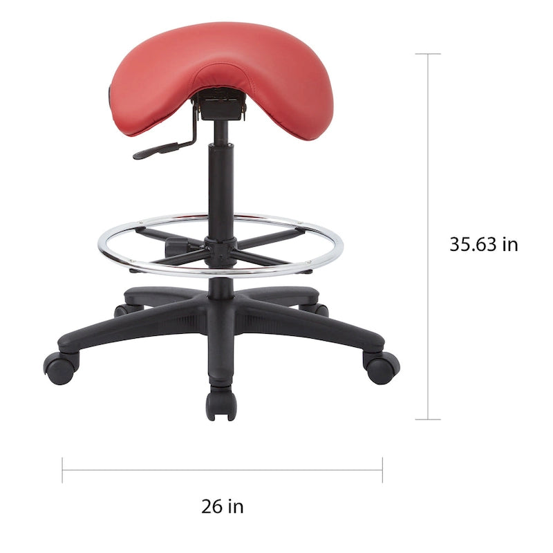 Tabouret sans dossier avec siège ergonomique réglable en hauteur