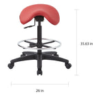 Tabouret sans dossier avec siège ergonomique réglable en hauteur