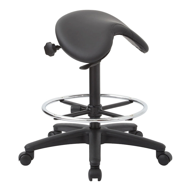 Tabouret sans dossier avec siège ergonomique réglable en hauteur