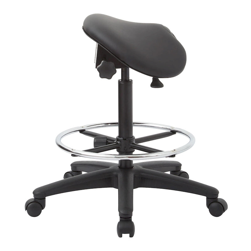Tabouret sans dossier avec siège ergonomique réglable en hauteur