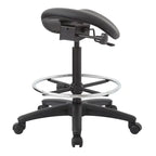 Tabouret sans dossier avec siège ergonomique réglable en hauteur