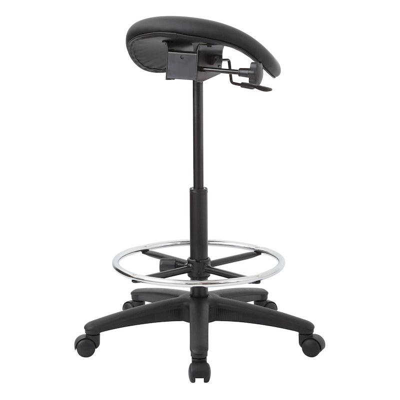 Tabouret sans dossier avec siège ergonomique réglable en hauteur