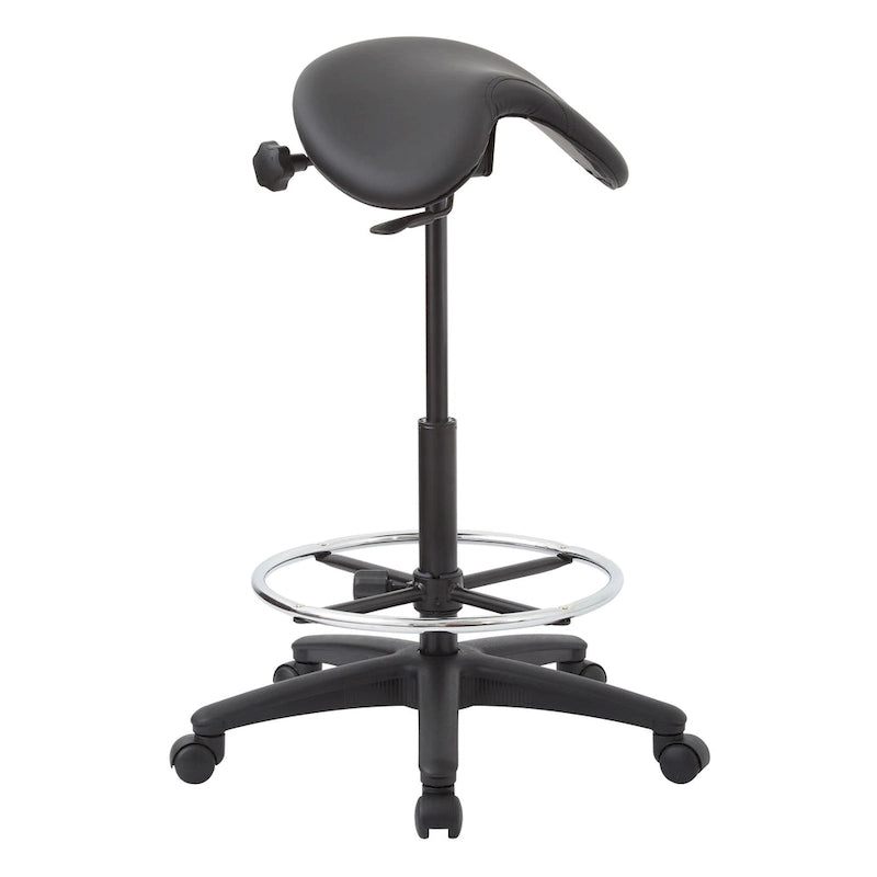 Tabouret sans dossier avec siège ergonomique réglable en hauteur