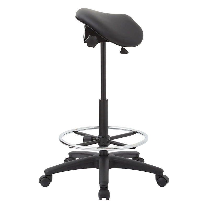 Tabouret sans dossier avec siège ergonomique réglable en hauteur