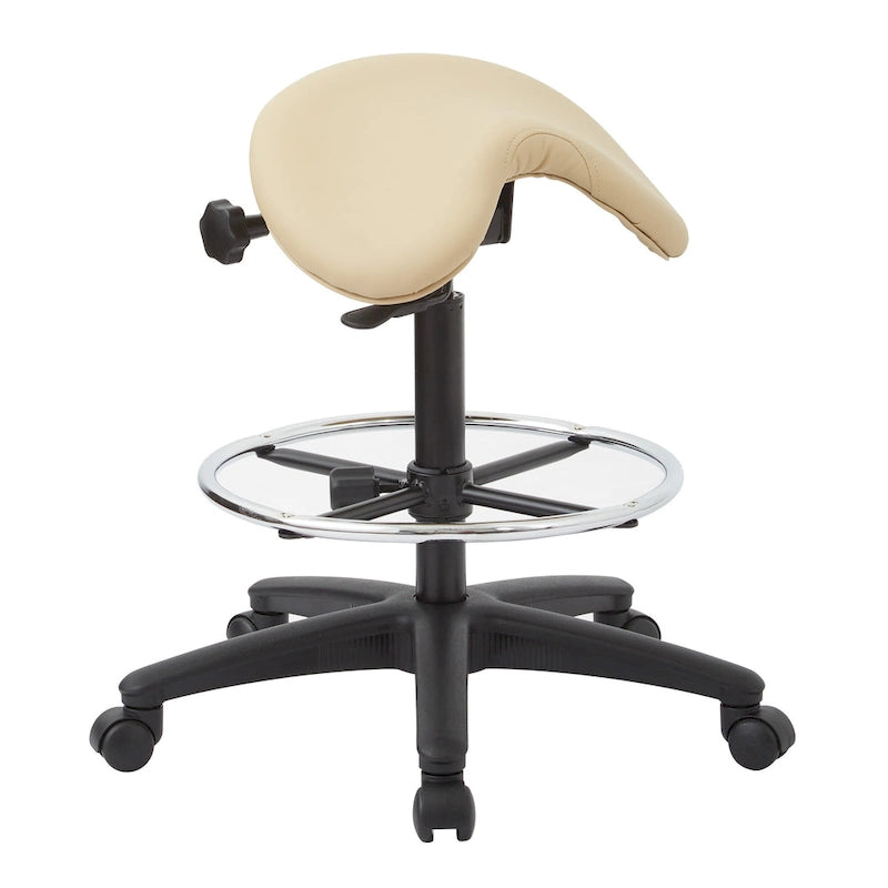 Tabouret sans dossier avec siège ergonomique réglable en hauteur
