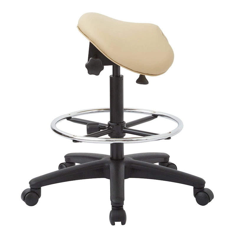Tabouret sans dossier avec siège ergonomique réglable en hauteur