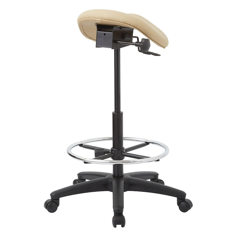 Tabouret sans dossier avec siège ergonomique réglable en hauteur