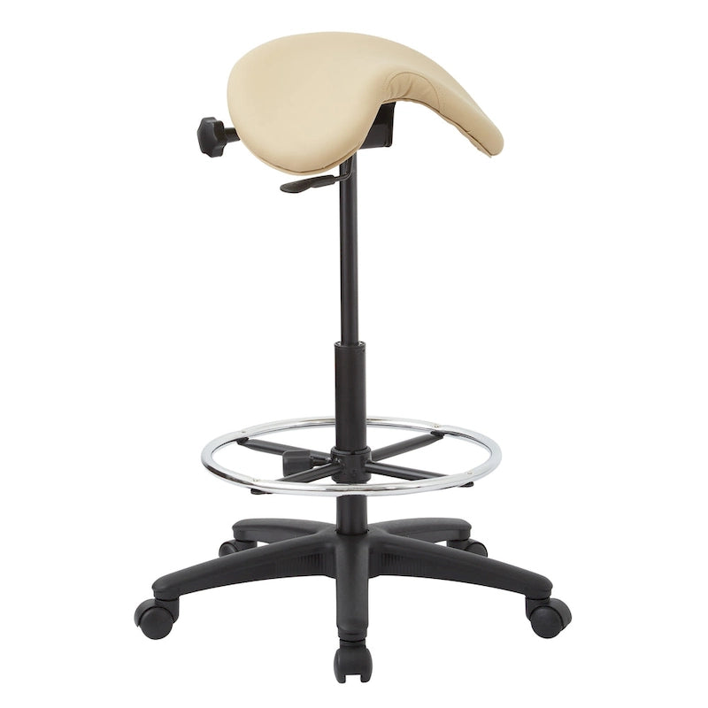 Tabouret sans dossier avec siège ergonomique réglable en hauteur
