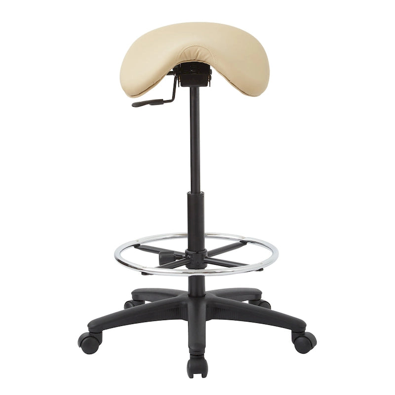 Tabouret sans dossier avec siège ergonomique réglable en hauteur