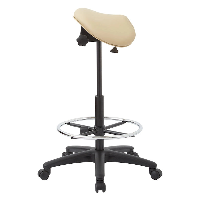 Tabouret sans dossier avec siège ergonomique réglable en hauteur