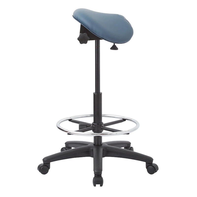 Tabouret sans dossier avec siège ergonomique réglable en hauteur