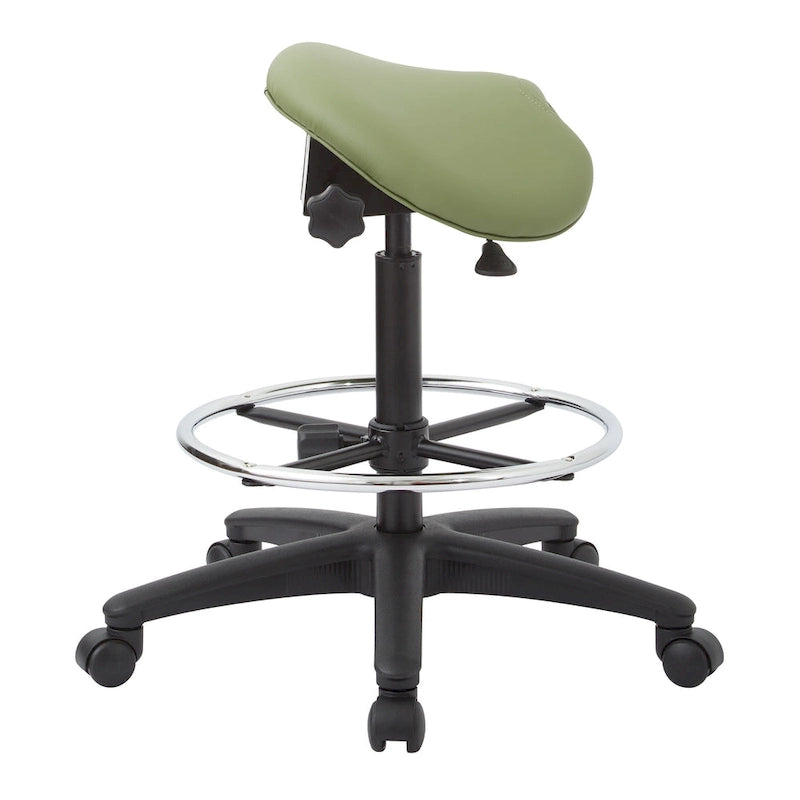 Tabouret sans dossier avec siège ergonomique réglable en hauteur