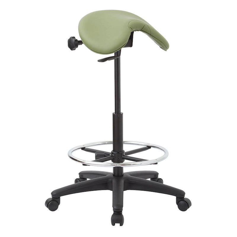 Tabouret sans dossier avec siège ergonomique réglable en hauteur