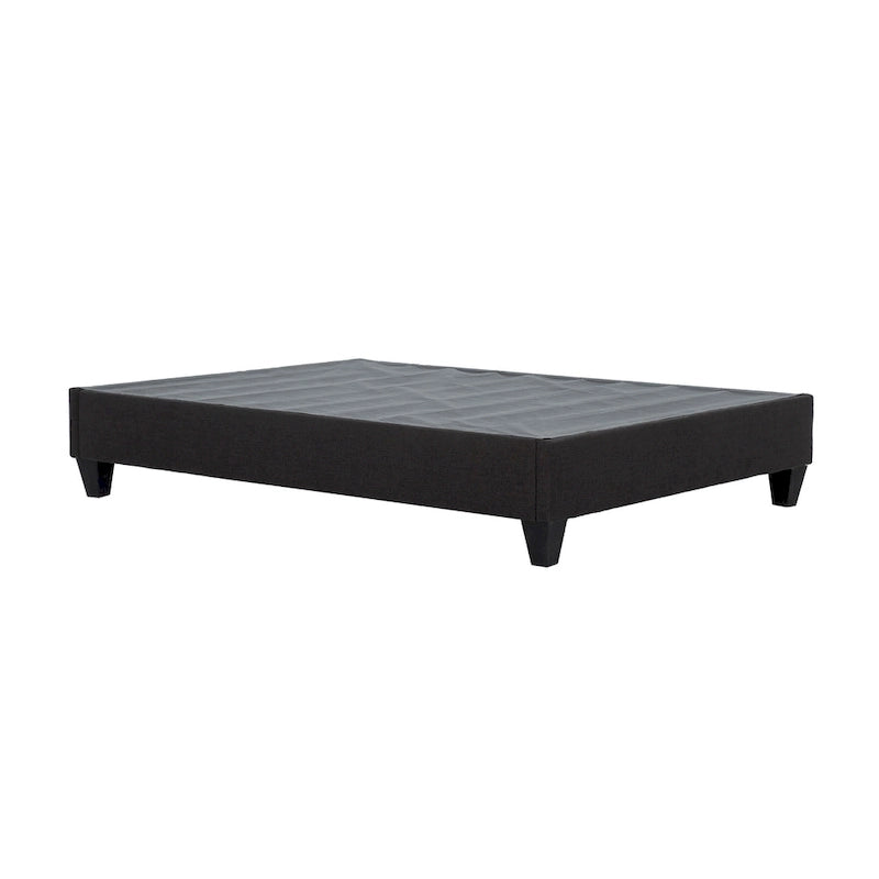 Cadre de lit plateforme Carter gris foncé 14 po avec sommier