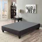 Cadre de lit plateforme Carter gris foncé 14 po avec sommier
