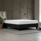 Cadre de lit plateforme Carter gris foncé 14 po avec sommier