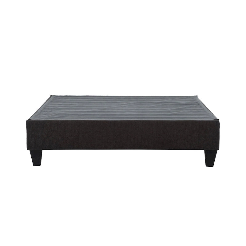 Cadre de lit plateforme Carter gris foncé 14 po avec sommier