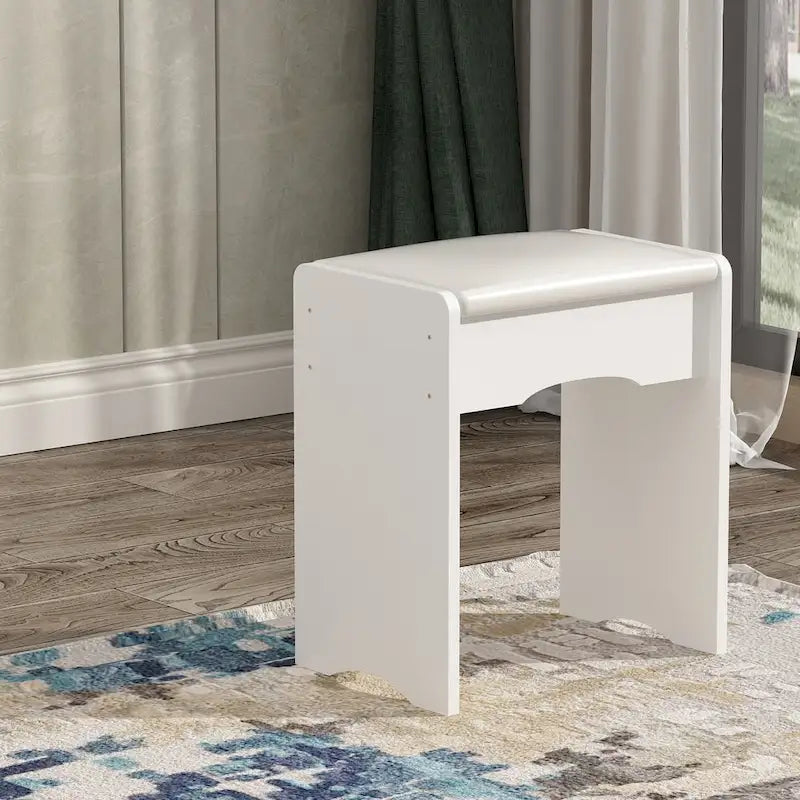 Coiffeuse avec miroir et lampe, meuble de maquillage avec tabouret