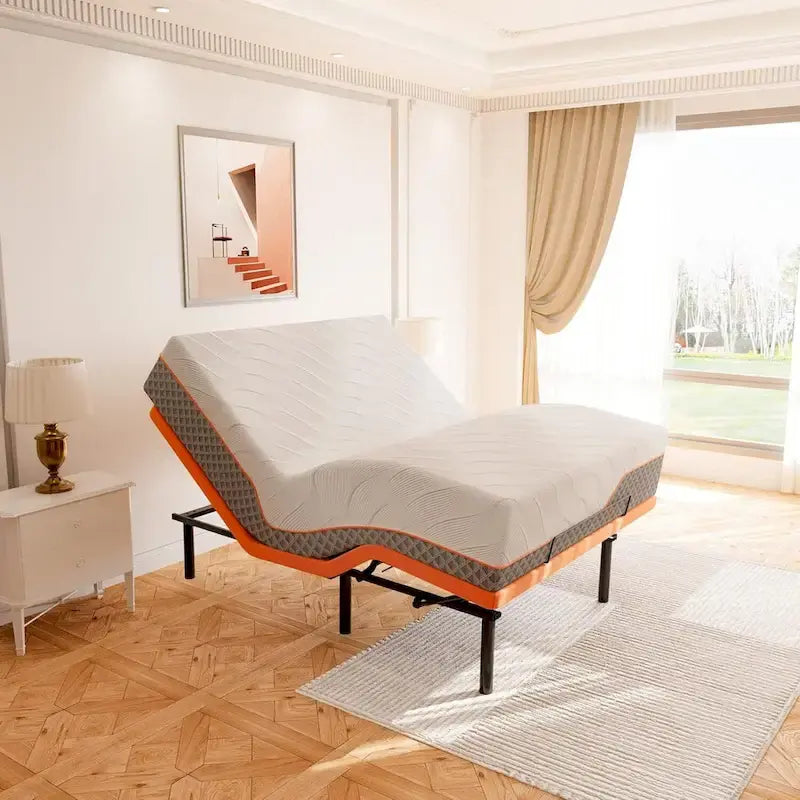 Cadre de lit réglable ESHINE - Matelas hybride à mémoire de forme 14 pouces Série 2000