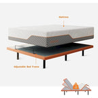 Cadre de lit réglable ESHINE - Matelas hybride à mémoire de forme 14 pouces Série 2000